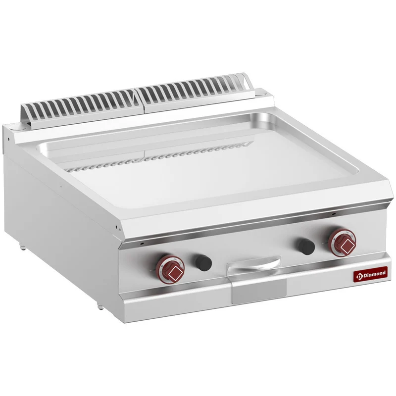 Plaque de cuisson gaz lisse chrome dur - top - Plancha gaz - Diamond