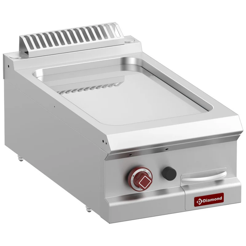 Plaque de cuisson - gaz lisse - chrome dur - Plancha gaz - Diamond