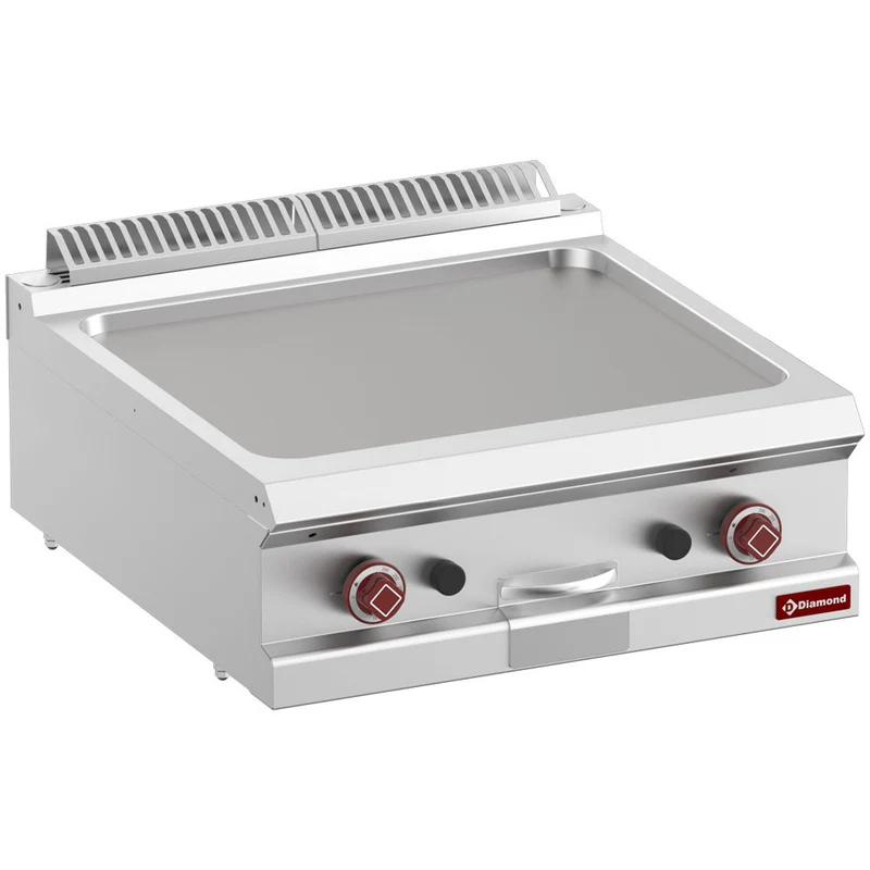 Plaque de cuisson gaz lisse - Réf. G7/PL7T-N - Plancha gaz - Diamond