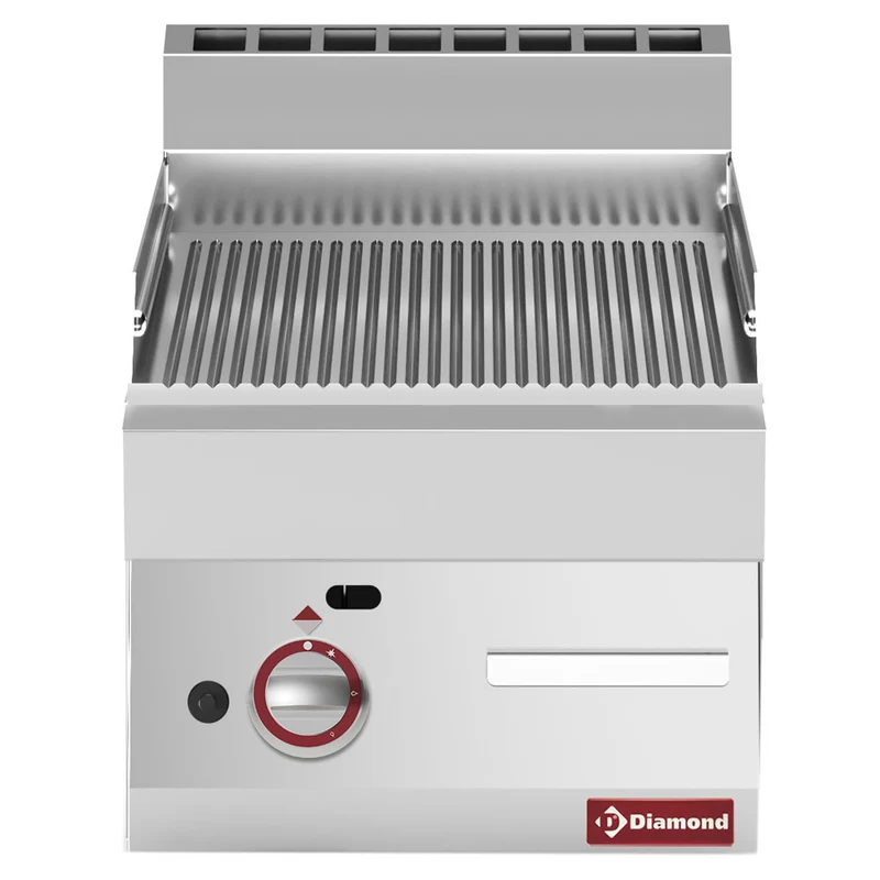 Plaque de cuisson gaz rainurée fonte - Plancha gaz - Diamond