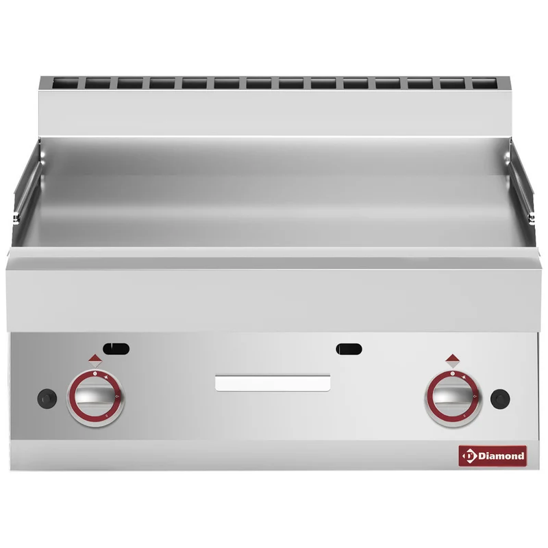 Plaque de cuisson gaz lisse - top - Réf. G65/PL7T-N - Plancha gaz - Diamond