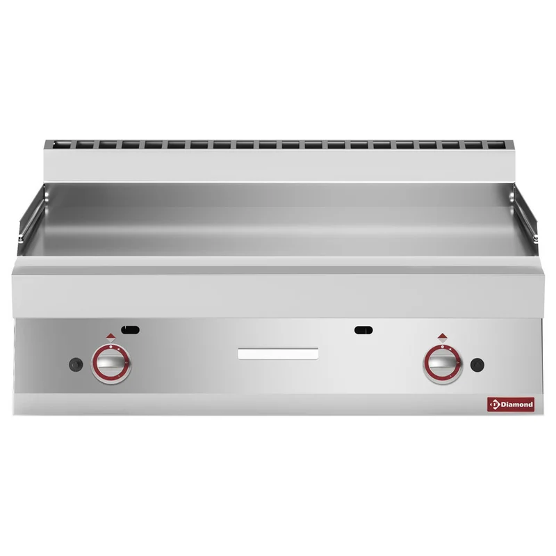 Plaque de cuisson gaz extra-large lisse - Réf. G65/PL10T-N - Plancha gaz - Diamond