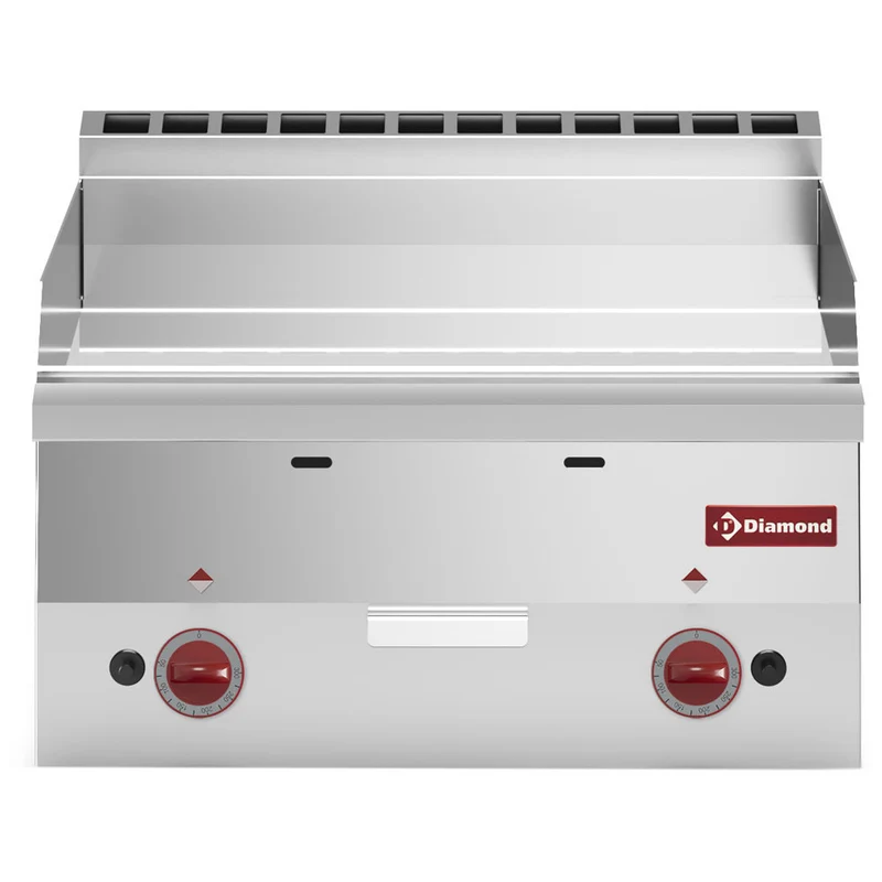Plaque de cuisson gaz - surface lisse - Réf. G60/PLCD6T-N - Plancha gaz - Diamond