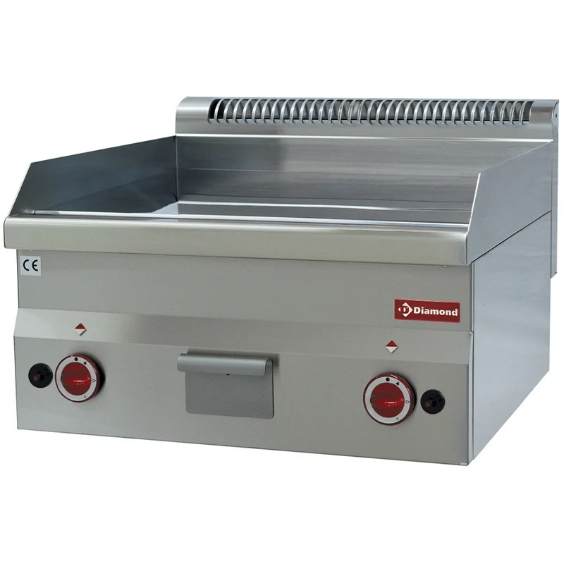 Plaque de cuisson gaz - surface lisse - Réf. G60/PLCD6T - Plancha gaz - Diamond