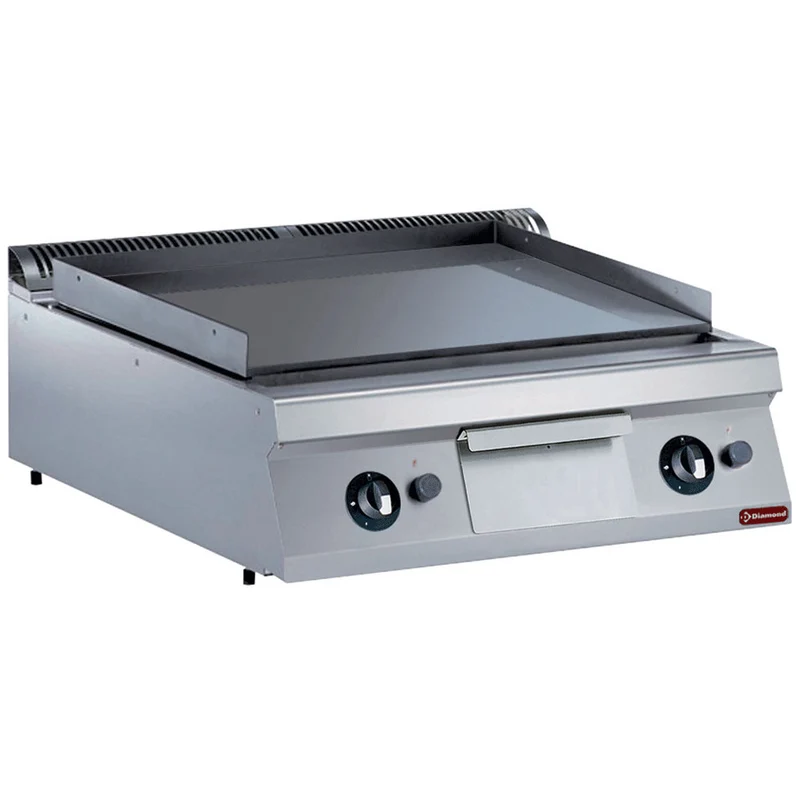 Plaque de cuisson gaz lisse - Réf. G22/PLCD8T-N - Plancha gaz - Diamond