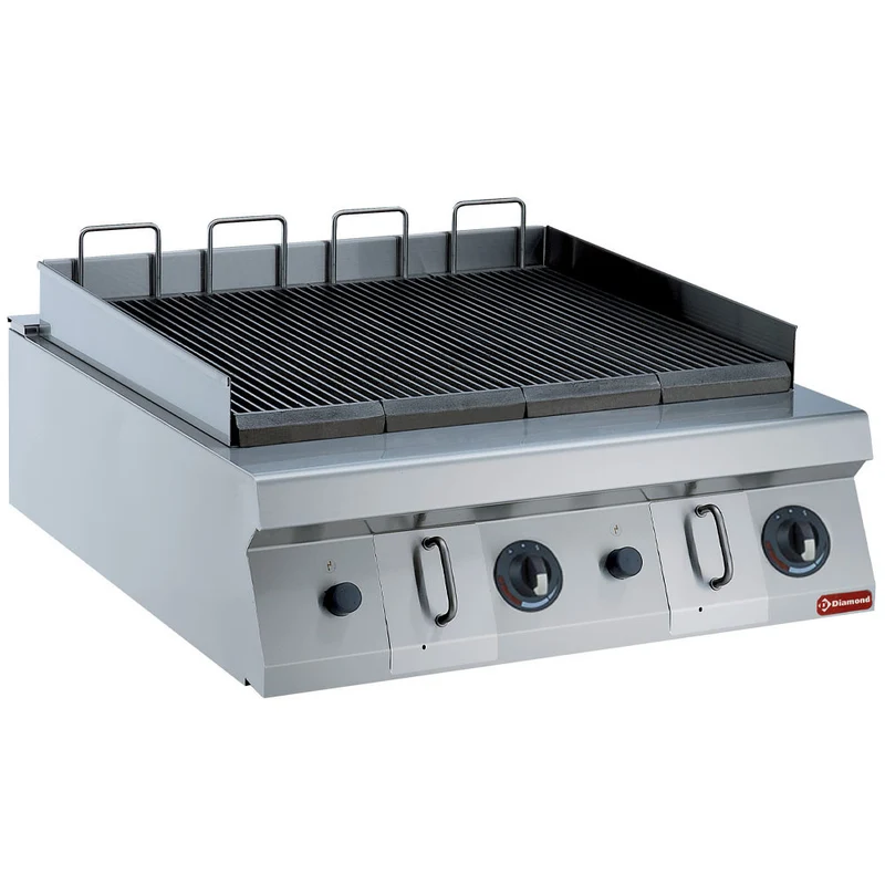 Grill gaz 800mm - top - Plancha gaz - Diamond