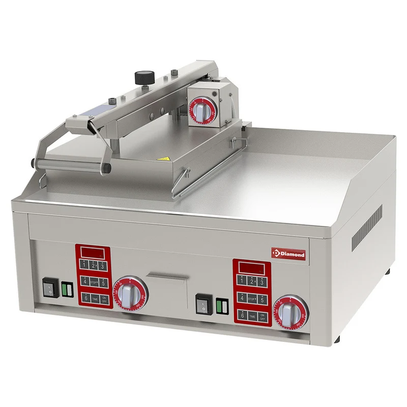 Grill Clam lisse, chromé, 3x 230/1V - Plancha électrique - 9 kW - Diamond