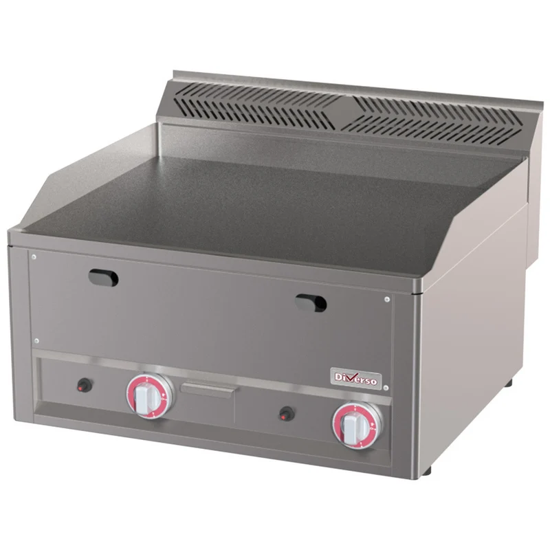 Double plaque de cuisson gaz, lisse - Diverso - Plancha gaz