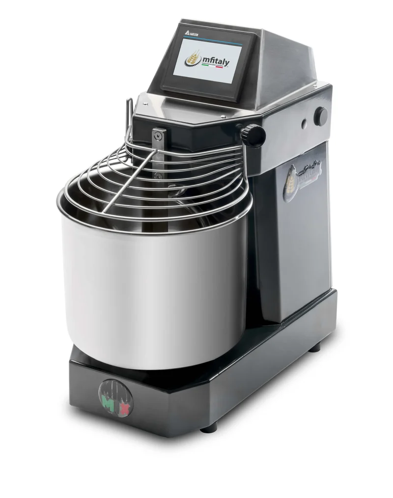 MFItaly MINIMIX PRO 5kg Spiral Dough Mixer – Black, Touchscreen & LED Bowl Light