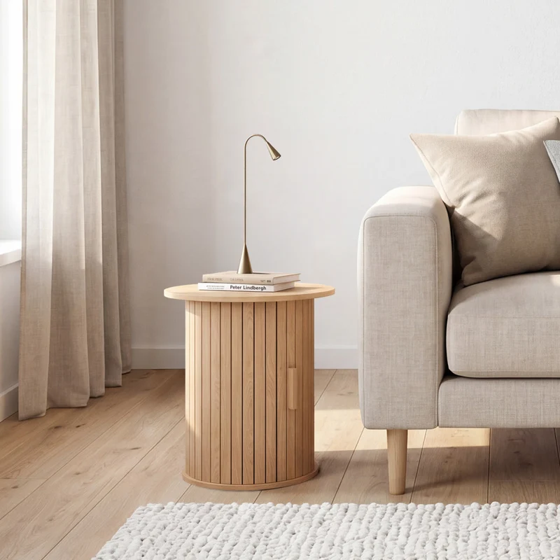 Table d'appoint Albane lattes avec rangement