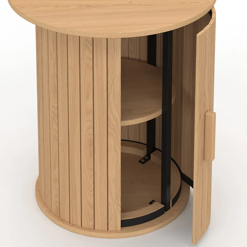 Table d'appoint Albane lattes avec rangement