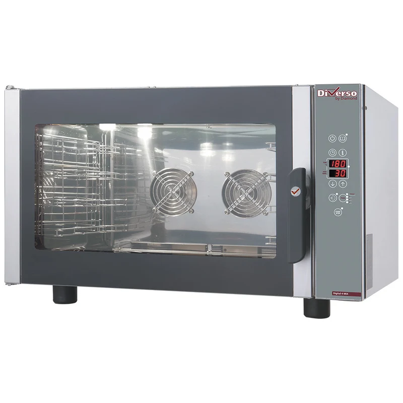 Four électrique vapeur-convection 4 GN - 600x400 - Diverso - 6,5 kW - Diamond