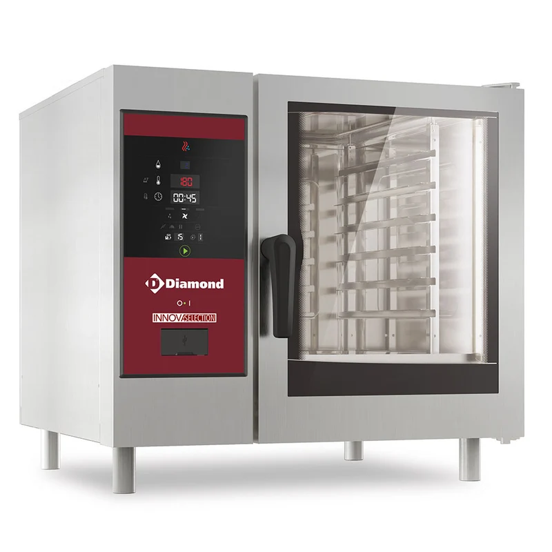 Four gaz vapeur - convection 6 x GN + cleaning - Diamond