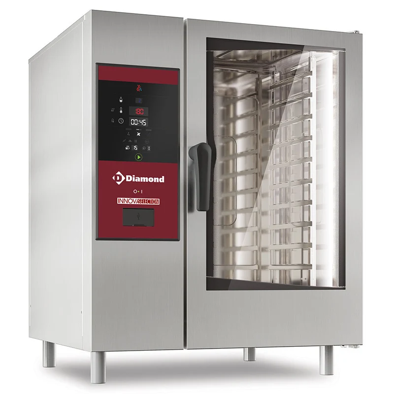 Four gaz vapeur directe et convection 10 x GN + cleaning - Diamond