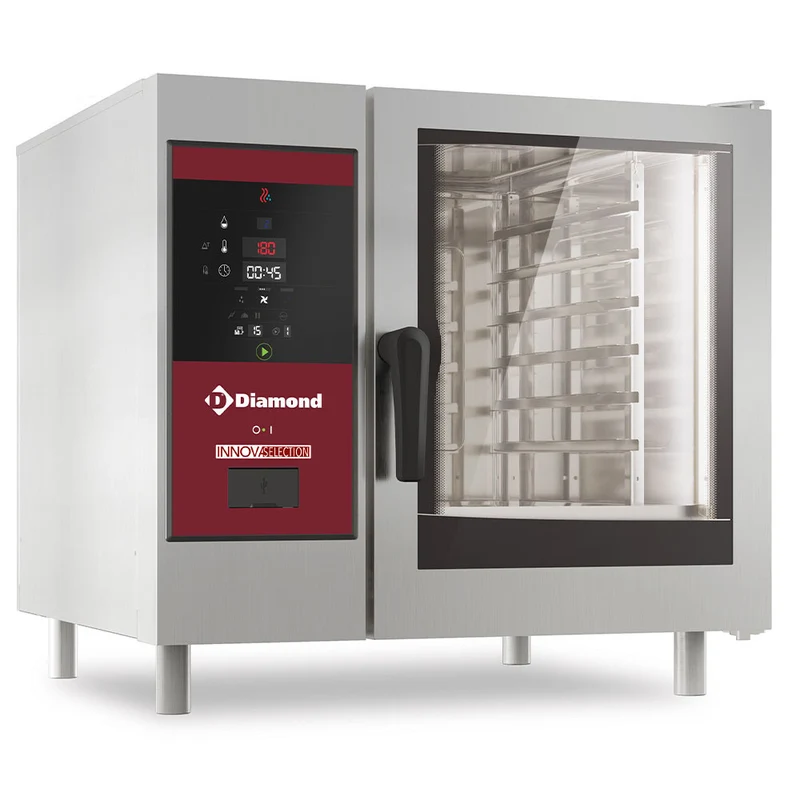 Four gaz vapeur boiler et convection 6 x GN - Diamond