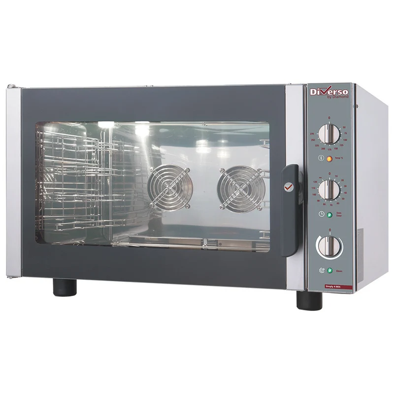 Four électrique vapeur convection 4xGN -600x400 - Diverso - 6,5 kW - Diamond