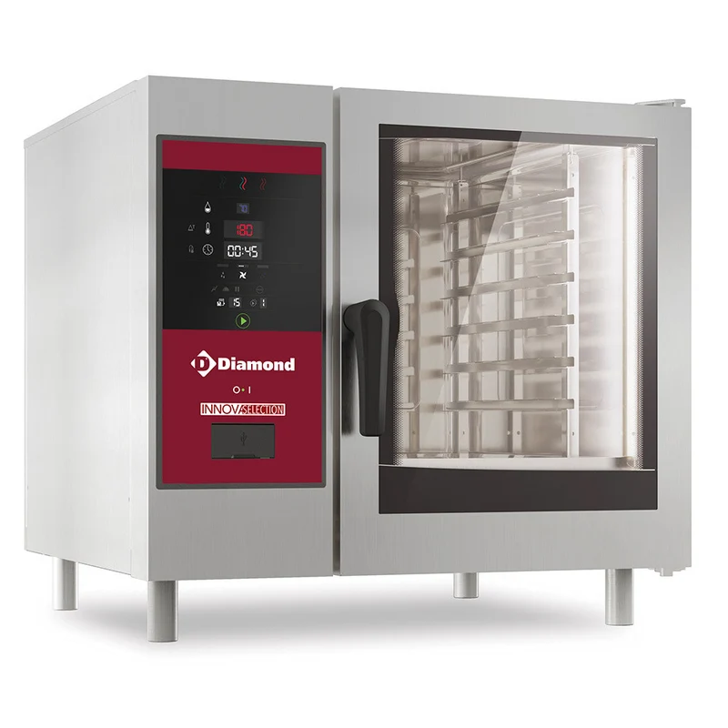 Four électrique vapeur boiler - convection 6 GN1/1 - 11 kW - Diamond