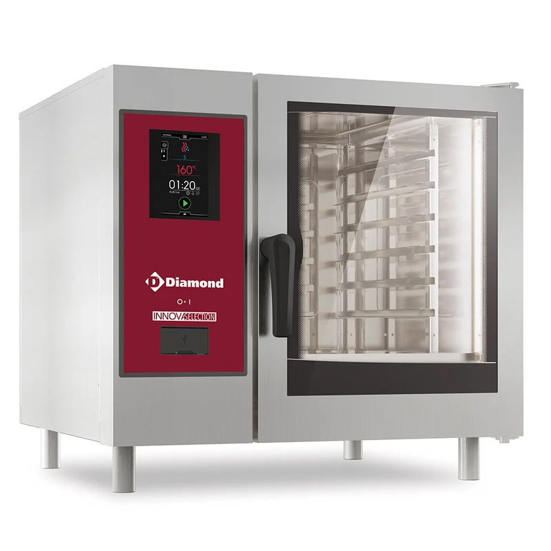 Four électrique touch vapeur directe - convection 6 x GN - 11 kW - Diamond