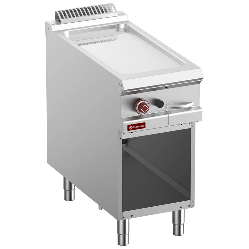 Plaque de cuisson lisse gaz sur armoire ouverte - Plancha gaz - Diamond