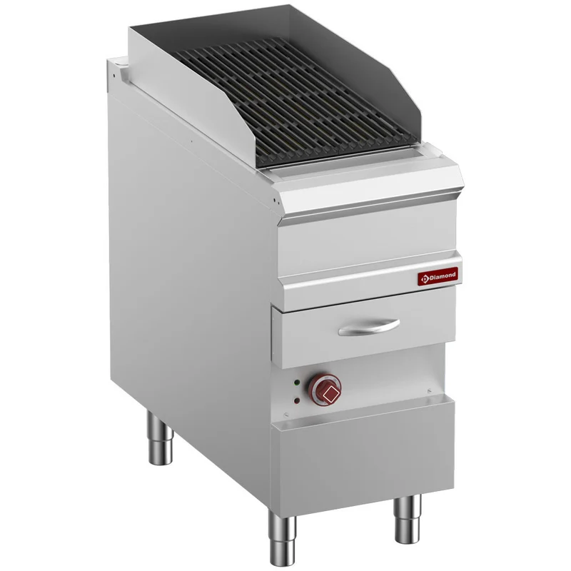 Grill vapeur électrique fonte - double face - 7 kW - Diamond
