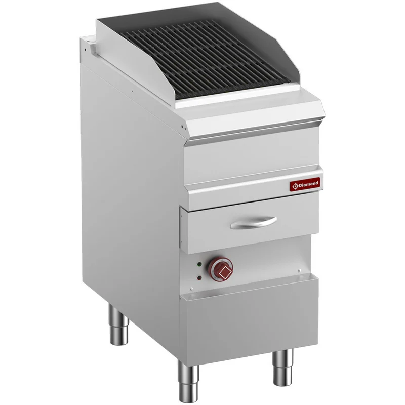 Grill vapeur électrique double face- fonte- module1/2 - 6 kW - Diamond