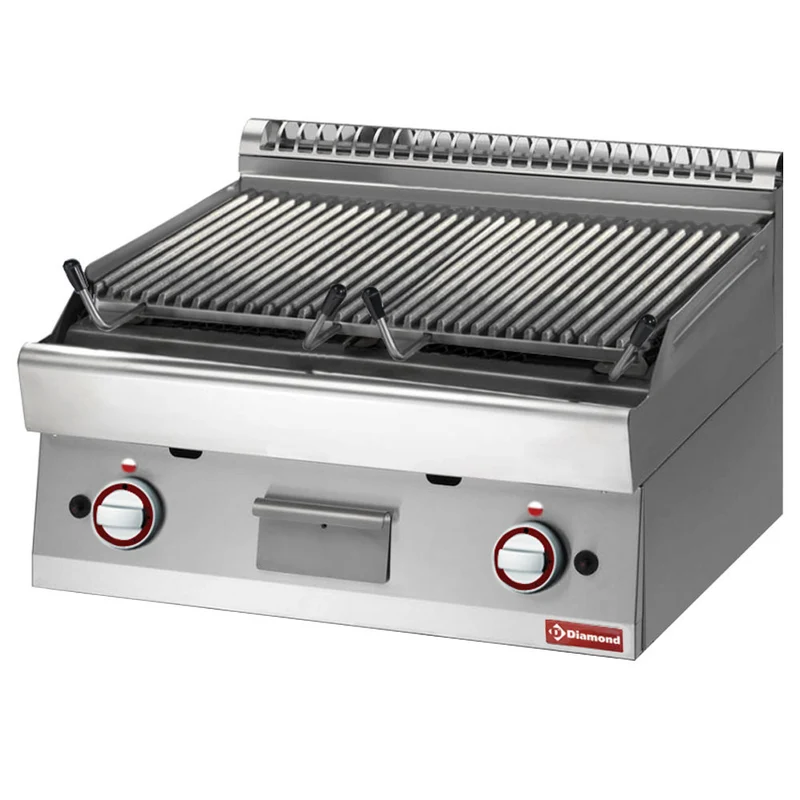 Grill pierre de lave 1 / 1 module grille en fonte - Réf. PLX87-PB - Diamond