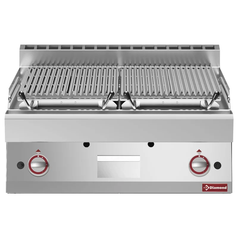 Grill pierre de lave 1 / 1 module grille en fonte - Réf. PLX87-PN - Diamond