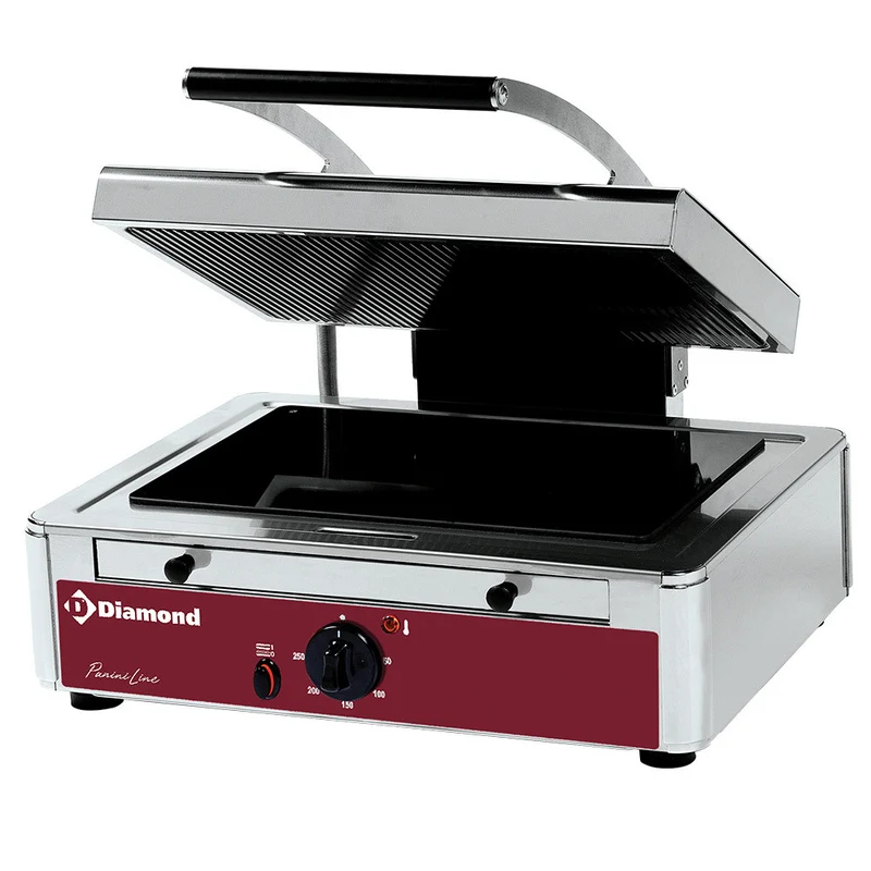 Grill panini moyen vitrocéramique - 3 kW - Diamond