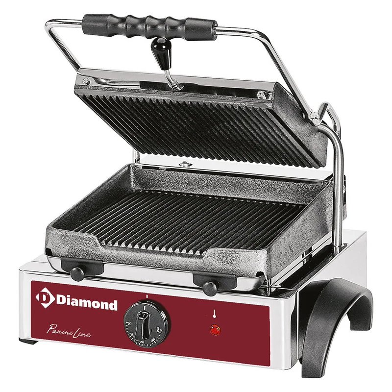 Grill panini élec - plaque rainurée - Diamond