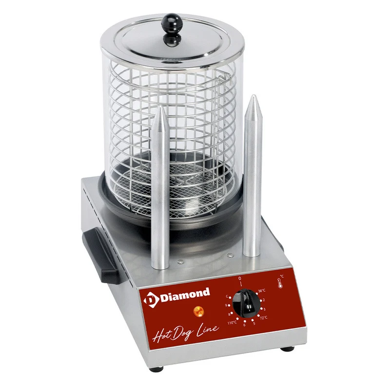 Chauffe saucisses électrique 2 plots - Appareil à hot-dog - 0,65 kW - Diamond