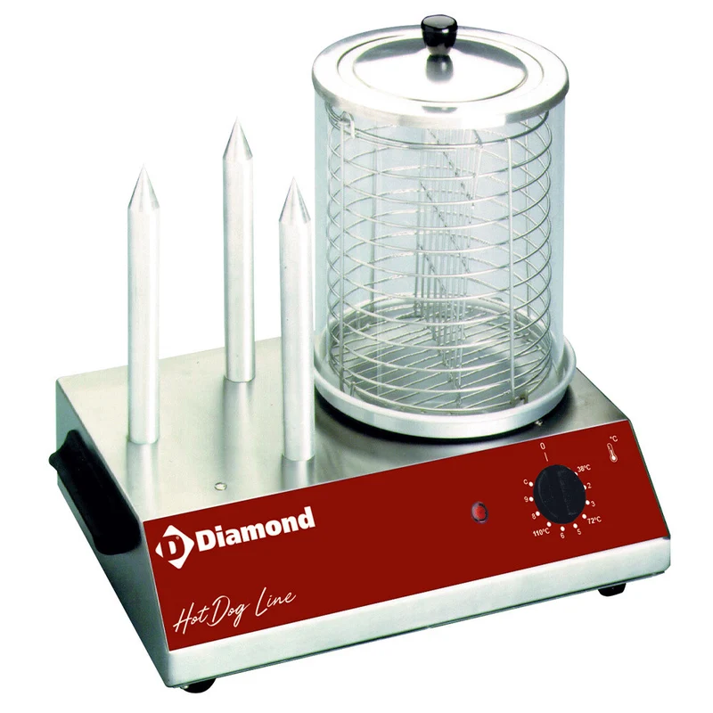 Chauffe saucisses électrique 3 plots - Appareil à hot-dog - 0,65 kW - Diamond