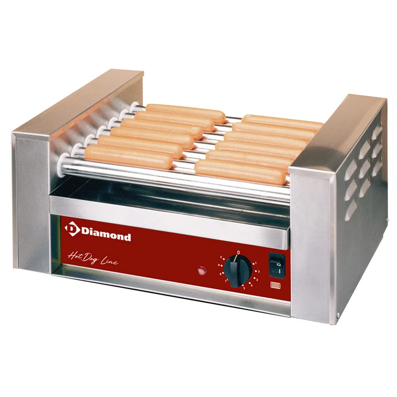 Grill saucisses électrique- 7 rouleaux - Appareil à hot-dog - Diamond