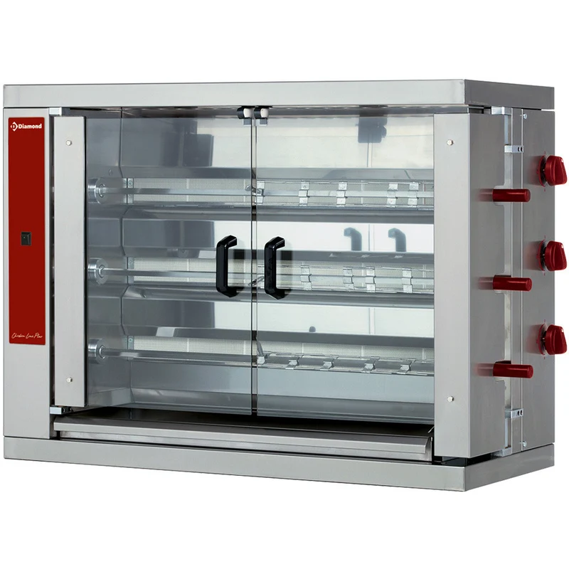 Rôtissoire gaz 3 x 6 poulets - Diamond