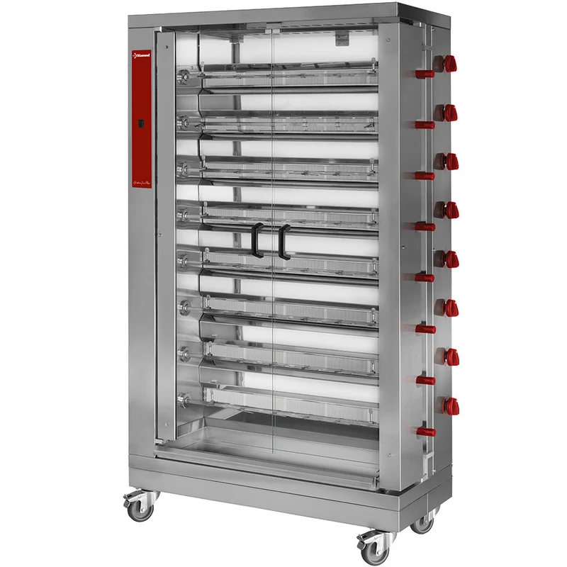 Rôtissoire à gaz 8 x 6 poulets - Diamond