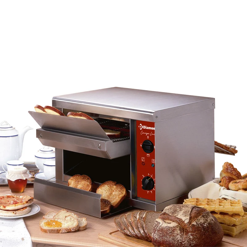 Grille-pain automatique 540 toasts / heure - Toaster convoyeur - 2,65 kW - Diamond
