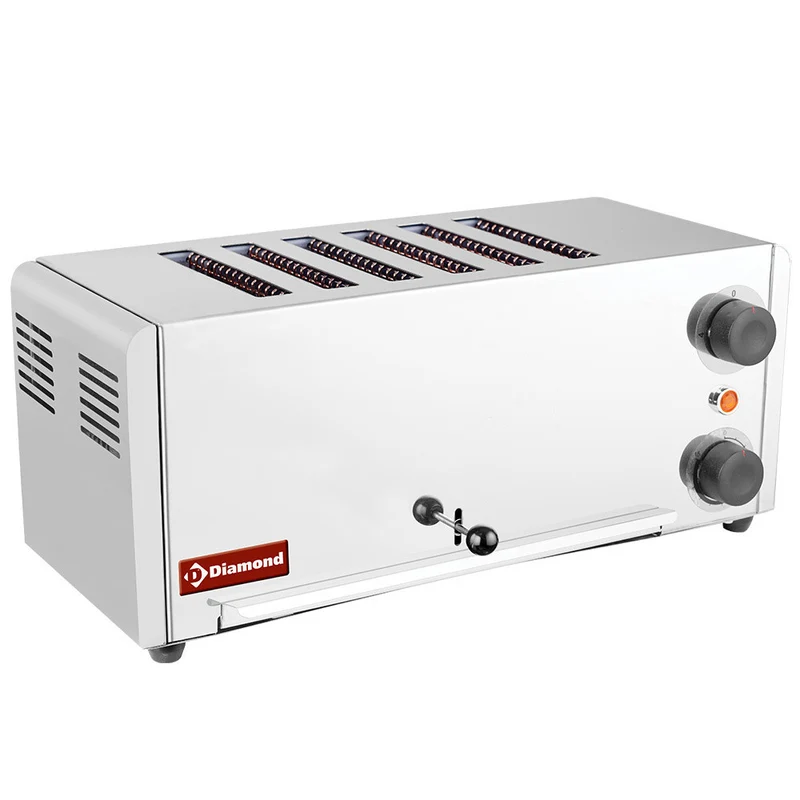 Grille-pain grille-pain électrique 6 tranches - inox. - Toaster professionnel - 3 kW - Diamond