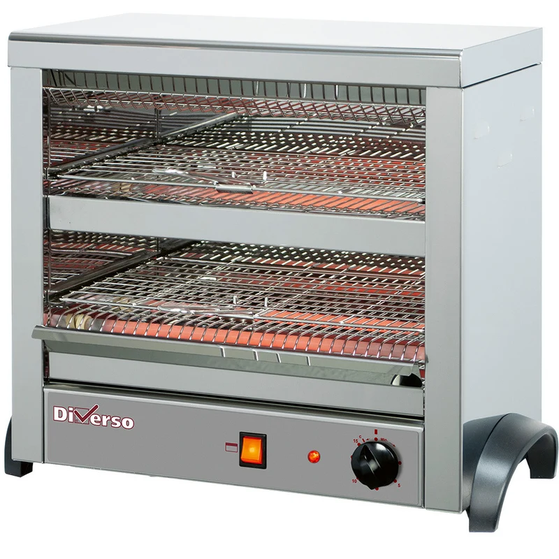 Grille-pain 6 pinces au quartz - Diverso - Toaster professionnel - 2,7 kW - Diamond