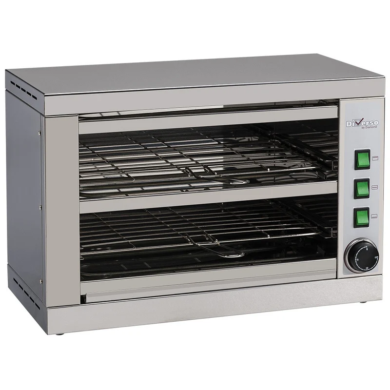Grille-pain- salamandre 2 étages avec minuterie - Diverso - Toaster professionnel - 3,6 kW - Diamond