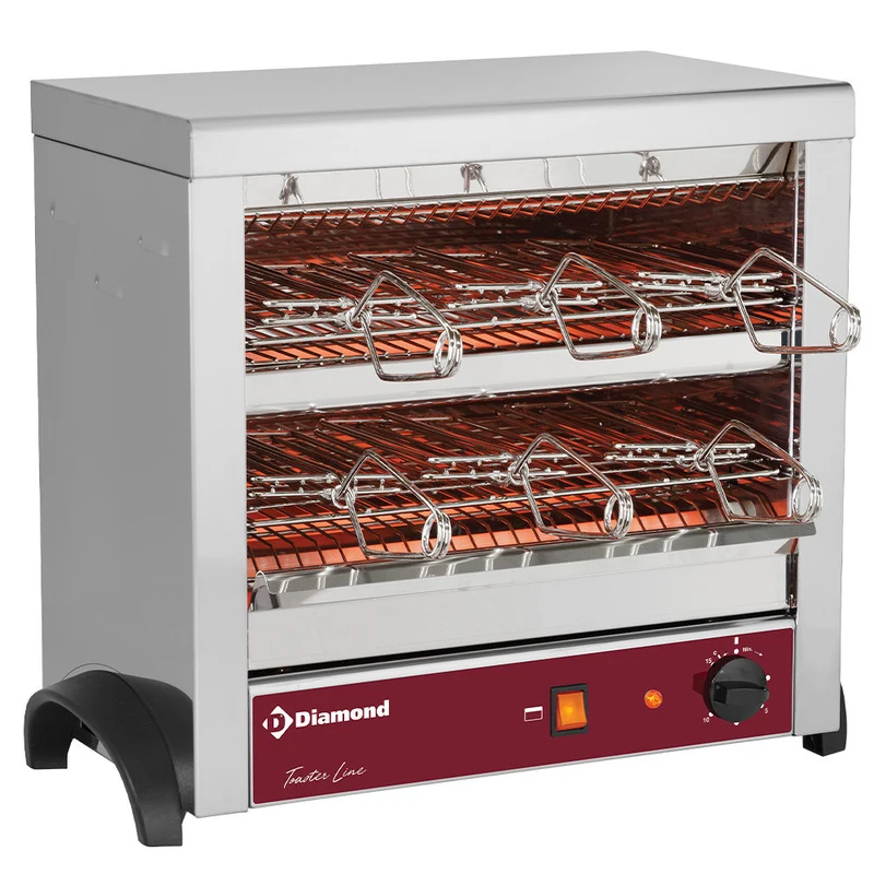 Grille-pain 6 pinces - chauffe au quartz - Toaster professionnel - 2,7 kW - Diamond