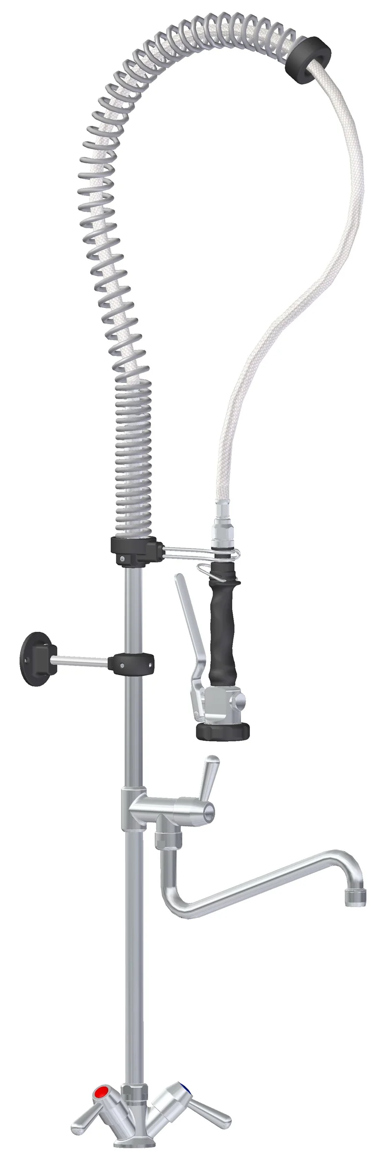 Douchette simple papillon avec robinet