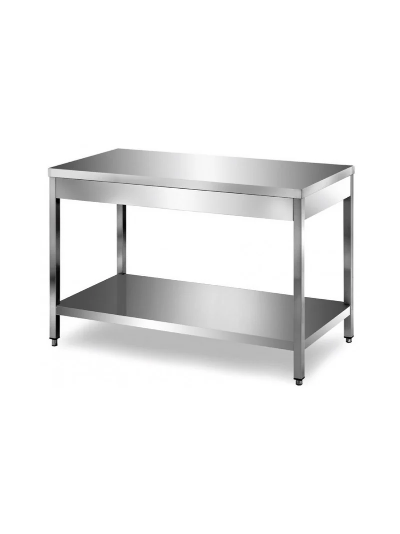 Table inox sans dosseret avec étagère P.700