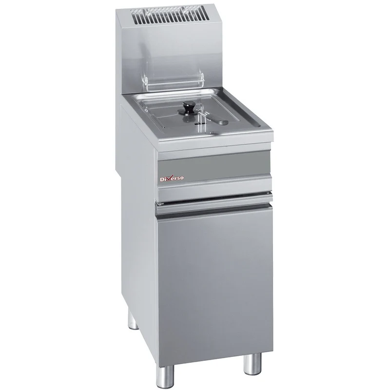 Friteuse gaz 1 cuve 15 litres sur armoire - Diverso