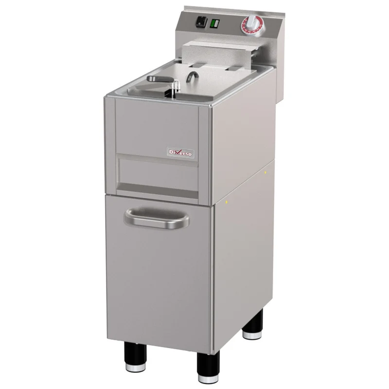 Friteuse électrique 13 litres sur meuble, avec vidange - Diverso - 9,9 kW - Diamond