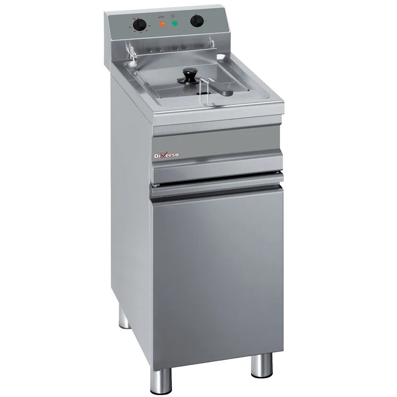 Friteuse électrique 1 cuve 14 litres sur armoire - Diverso - 9 kW - Diamond