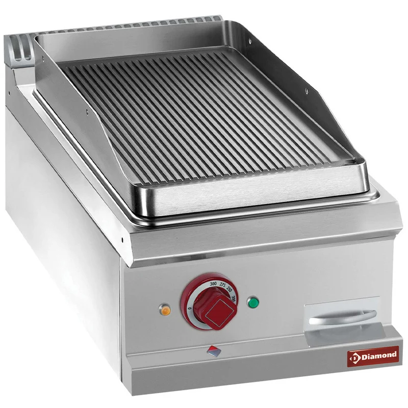 Plaque électrique de cuisson rainurée module 1/2 - 4 kW - Diamond