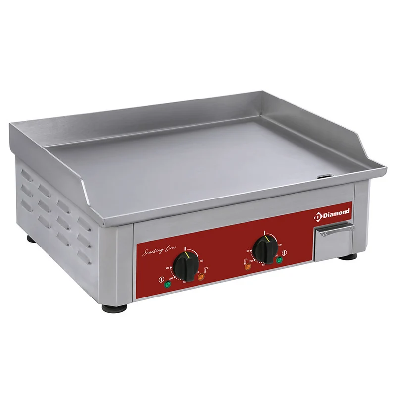 Plaque à snacker électrique double - inox - 3,5 kW - Diamond