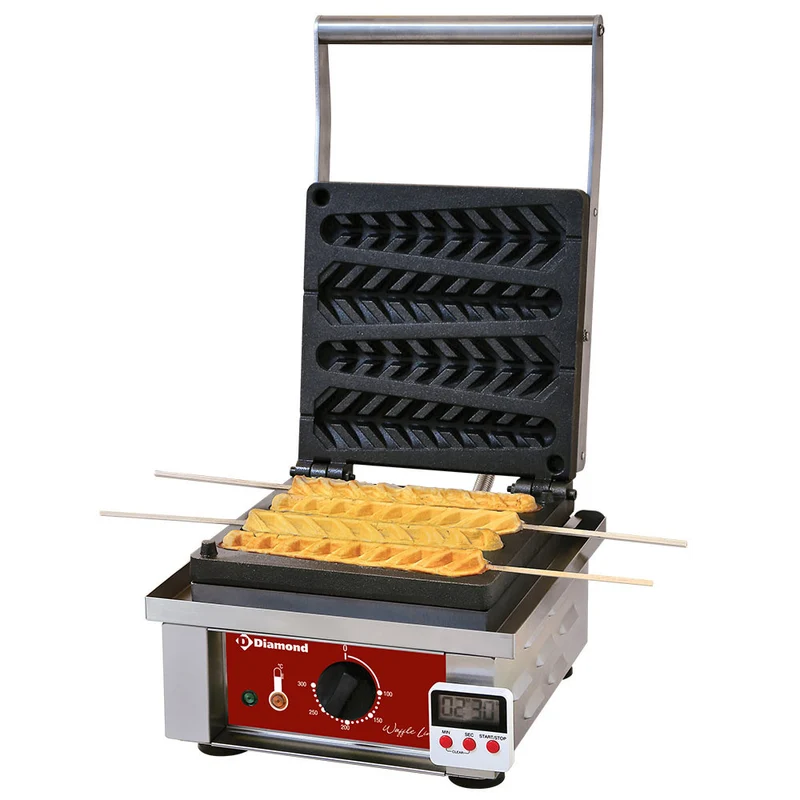 Gaufrier électrique- épi sur bâtonnet - 1,6 kW - Diamond