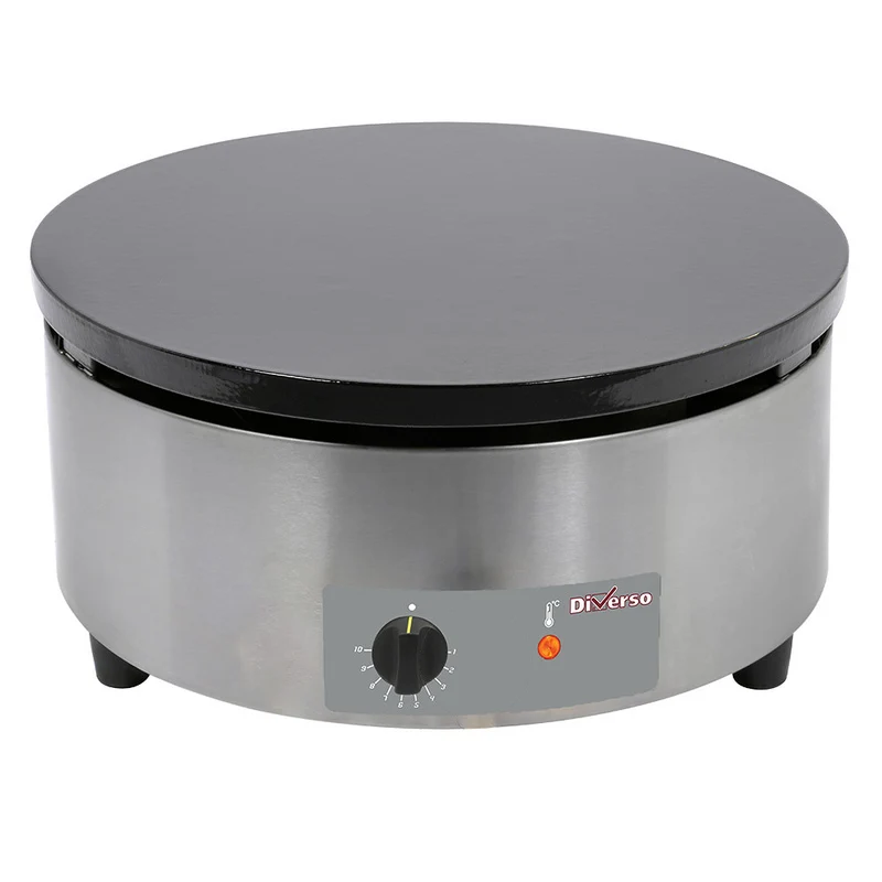 Crêpière haut rendement, électrique, Ø 400 mm "émaillée" - Diverso - 3,6 kW - Diamond