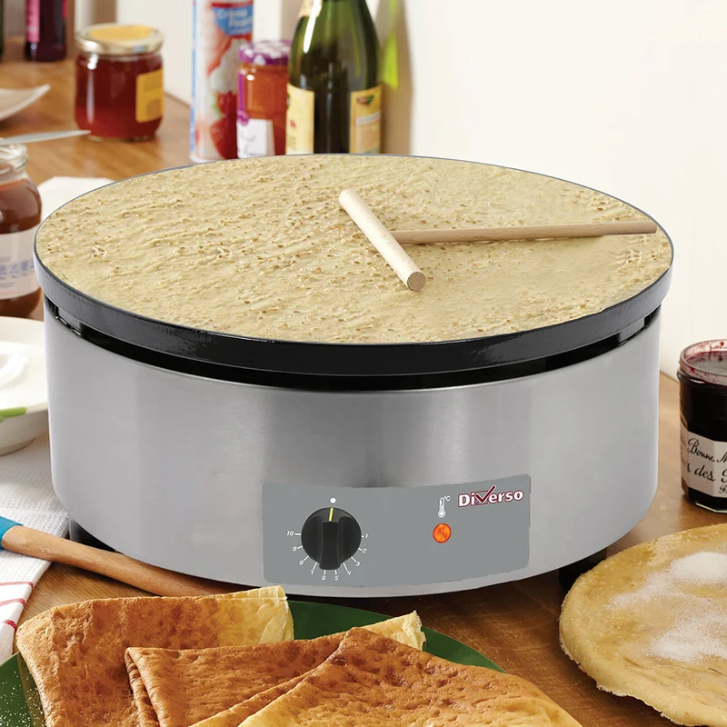 Crêpière haut rendement, électrique, Ø 400 mm "émaillée" - Diverso - 3,6 kW - Diamond
