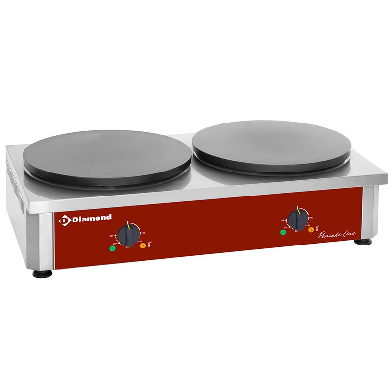 Crêpière électrique double - haut rendt. Ø 400mm - 7,2 kW - Diamond